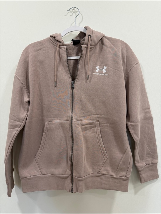 Under Armour Sweaters - Oversized Under Armour Dusty Mauve Full-Zip Hoodie